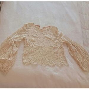 Elegant Cream Lace Women's Top